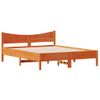 Cama Matrimonial | Cama Para Adultos | Estructura Cama Con Cabecero Madera Pino Marrón Cera 150x200 Cm Cfw338918