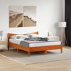 Cama Matrimonial | Cama Para Adultos | Estructura Cama Con Cabecero Madera Pino Marrón Cera 150x200 Cm Cfw338918