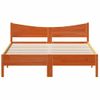 Cama Matrimonial | Cama Para Adultos | Estructura Cama Con Cabecero Madera Pino Marrón Cera 150x200 Cm Cfw338918