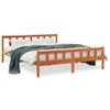 Cama Para Adultos| Estructura Cama Con Cabecero Madera Pino Marrón Cera 160x200 Cm Cfw770980