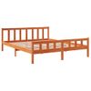 Cama Para Adultos| Estructura Cama Con Cabecero Madera Pino Marrón Cera 160x200 Cm Cfw770980