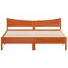 Cama Matrimonial | Cama Para Adultos | Estructura Cama Con Cabecero Madera Pino Marrón Cera 180x200 Cm Cfw292723