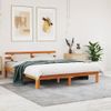 Cama Para Adultos| Estructura Cama Con Cabecero Madera Pino Marrón Cera 180x200 Cm Cfw182447