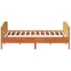 Cama Matrimonial | Cama Para Adultos | Estructura Cama Con Cabecero Madera Pino Marrón Cera 180x200 Cm Cfw795716