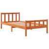 Cama Para Adultos| Estructura Cama Con Cabecero Madera Pino Marrón Cera 75x190 Cm Cfw745690