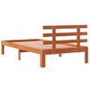 Cama Para Adultos| Estructura Cama Con Cabecero Madera Pino Marrón Cera 75x190 Cm Cfw319538