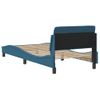 Cama Para Adulto | Cama Individual | Estructura Cama Con Cabecero Terciopelo Azul 80x200 Cm Cfw684510