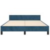 Cama Matrimonial | Cama Para Adultos | Estructura Cama Con Cabecero Terciopelo Azul Oscuro 140x190 Cm Cfw438610