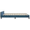 Cama Matrimonial | Cama Para Adultos | Estructura Cama Con Cabecero Terciopelo Azul Oscuro 140x200 Cm Cfw190714