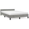 Cama Matrimonial | Cama Para Adultos | Estructura Cama Con Cabecero Terciopelo Gris Claro 120x190 Cm Cfw901187