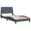 Cama Individual | Cama Para Adultos | Estructura Cama Con Cabecero Terciopelo Gris Oscuro 100x200 Cm Cfw35026