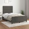 Cama Matrimonial | Cama Para Adultos | Estructura Cama Con Cabecero Terciopelo Gris Oscuro 120x190 Cm Cfw301259