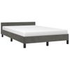 Cama Matrimonial | Cama Para Adultos | Estructura Cama Con Cabecero Terciopelo Gris Oscuro 120x190 Cm Cfw546579