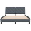 Cama Matrimonial | Cama Para Adultos | Estructura Cama Con Cabecero Terciopelo Gris Oscuro 120x200 Cm Cfw19549