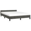 Cama Matrimonial | Cama Para Adultos | Estructura Cama Con Cabecero Terciopelo Gris Oscuro 140x200 Cm Cfw724244