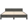 Cama Matrimonial | Cama Para Adultos | Estructura Cama Con Cabecero Terciopelo Gris Oscuro 140x200 Cm Cfw724244