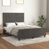 Cama Matrimonial | Cama Para Adultos | Estructura Cama Con Cabecero Terciopelo Gris Oscuro 140x200 Cm Cfw14929