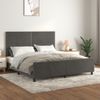 Cama Matrimonial | Cama Para Adultos | Estructura Cama Con Cabecero Terciopelo Gris Oscuro 160x200 Cm Cfw407518