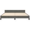 Cama Matrimonial | Cama Para Adultos | Estructura Cama Con Cabecero Terciopelo Gris Oscuro 160x200 Cm Cfw407518