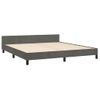 Cama Matrimonial | Cama Para Adultos | Estructura Cama Con Cabecero Terciopelo Gris Oscuro 160x200 Cm Cfw693815