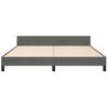 Cama Matrimonial | Cama Para Adultos | Estructura Cama Con Cabecero Terciopelo Gris Oscuro 160x200 Cm Cfw693815