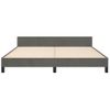 Cama Matrimonial | Cama Para Adultos | Estructura Cama Con Cabecero Terciopelo Gris Oscuro 180x200 Cm Cfw940366