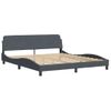 Cama Matrimonial | Cama Para Adultos | Estructura Cama Con Cabecero Terciopelo Gris Oscuro 180x200 Cm Cfw209131