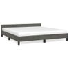 Cama Matrimonial | Cama Para Adultos | Estructura Cama Con Cabecero Terciopelo Gris Oscuro 180x200 Cm Cfw500907