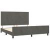 Cama Matrimonial | Cama Para Adultos | Estructura Cama Con Cabecero Terciopelo Gris Oscuro 180x200 Cm Cfw125799