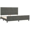 Cama Matrimonial | Cama Para Adultos | Estructura Cama Con Cabecero Terciopelo Gris Oscuro 200x200 Cm Cfw249794