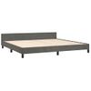 Cama Matrimonial | Cama Para Adultos | Estructura Cama Con Cabecero Terciopelo Gris Oscuro 200x200 Cm Cfw249794