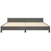 Cama Matrimonial | Cama Para Adultos | Estructura Cama Con Cabecero Terciopelo Gris Oscuro 200x200 Cm Cfw249794