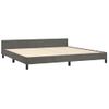 Cama Matrimonial | Cama Para Adultos | Estructura Cama Con Cabecero Terciopelo Gris Oscuro 200x200 Cm Cfw761071