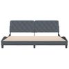 Cama Matrimonial | Cama Para Adultos | Estructura Cama Con Cabecero Terciopelo Gris Oscuro 200x200 Cm Cfw17207