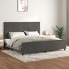 Cama Matrimonial | Cama Para Adultos | Estructura Cama Con Cabecero Terciopelo Gris Oscuro 200x200 Cm Cfw623806