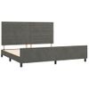 Cama Matrimonial | Cama Para Adultos | Estructura Cama Con Cabecero Terciopelo Gris Oscuro 200x200 Cm Cfw623806