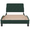 Cama Individual | Cama Para Adultos | Estructura Cama Con Cabecero Terciopelo Verde Oscuro 100x200 Cm Cfw76411