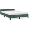 Cama Matrimonial | Cama Para Adultos | Estructura Cama Con Cabecero Terciopelo Verde Oscuro 120x190 Cm Cfw346222