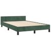 Cama Matrimonial | Cama Para Adultos | Estructura Cama Con Cabecero Terciopelo Verde Oscuro 120x190 Cm Cfw346222