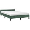 Cama Matrimonial | Cama Para Adultos | Estructura Cama Con Cabecero Terciopelo Verde Oscuro 120x190 Cm Cfw346222