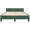 Cama Matrimonial | Cama Para Adultos | Estructura Cama Con Cabecero Terciopelo Verde Oscuro 120x190 Cm Cfw346222