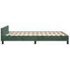 Cama Matrimonial | Cama Para Adultos | Estructura Cama Con Cabecero Terciopelo Verde Oscuro 120x190 Cm Cfw346222