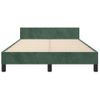 Cama Matrimonial | Cama Para Adultos | Estructura Cama Con Cabecero Terciopelo Verde Oscuro 120x190 Cm Cfw442153