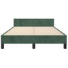 Cama Matrimonial | Cama Para Adultos | Estructura Cama Con Cabecero Terciopelo Verde Oscuro 120x190 Cm Cfw963569