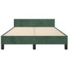 Cama Matrimonial | Cama Para Adultos | Estructura Cama Con Cabecero Terciopelo Verde Oscuro 120x200 Cm Cfw362749