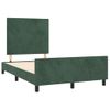 Cama Matrimonial | Cama Para Adultos | Estructura Cama Con Cabecero Terciopelo Verde Oscuro 120x200 Cm Cfw151274