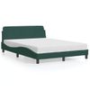 Cama Matrimonial | Cama Para Adultos | Estructura Cama Con Cabecero Terciopelo Verde Oscuro 120x200 Cm Cfw518796