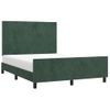 Cama Matrimonial | Cama Para Adultos | Estructura Cama Con Cabecero Terciopelo Verde Oscuro 140x190 Cm Cfw214642