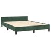 Cama Matrimonial | Cama Para Adultos | Estructura Cama Con Cabecero Terciopelo Verde Oscuro 140x190 Cm Cfw214642