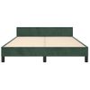 Cama Matrimonial | Cama Para Adultos | Estructura Cama Con Cabecero Terciopelo Verde Oscuro 140x190 Cm Cfw214642